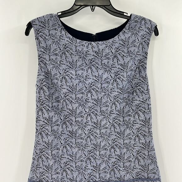 J. Crew Women's Linen Palm Print Tank Dress - Blue - 6T - New with tags - Picture 5 of 8